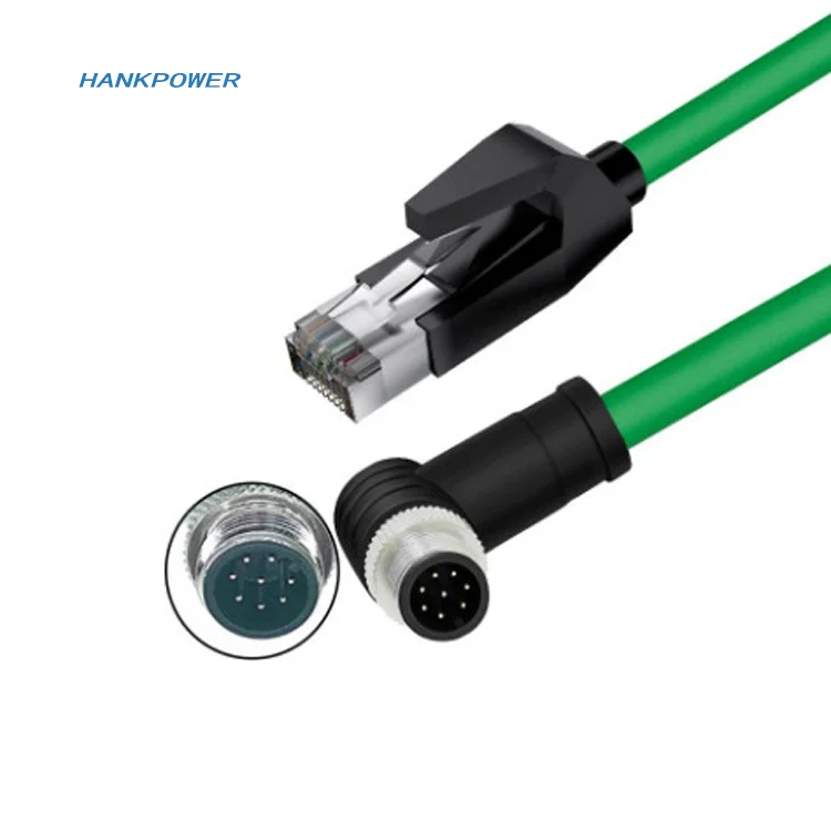 M12 to RJ45 Connector Cable - Industrial Ethernet Solution