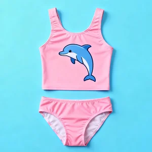 OEKO TEX Wholesale Toddler Girls Swimming Suits New Summer Custom Baby Beach Clothes Kids Swimwear Child Swimsuits Cute Bikini