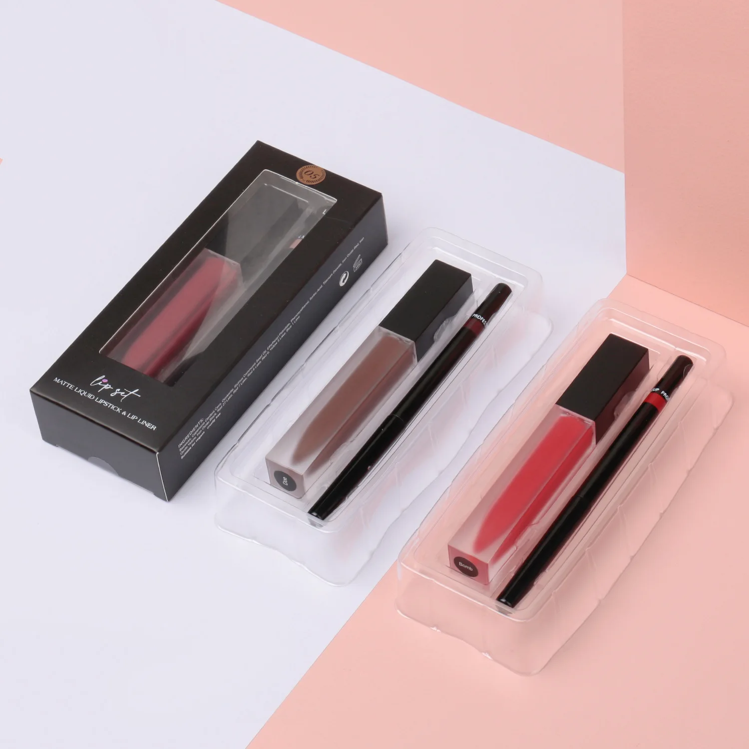 Coeovo Make Logo Lip Kit Private Label Lip Gloss And Liner Set Lipliner And Lipstick Buy Lip