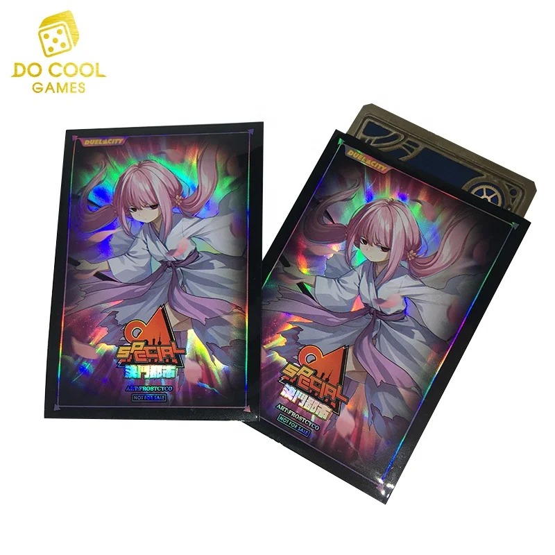 sexy yugioh card sleeves Art Holographic Sexy Card Sleeves Custom Printed Design Anime TCG MTG Yugioh Cards Sleeve