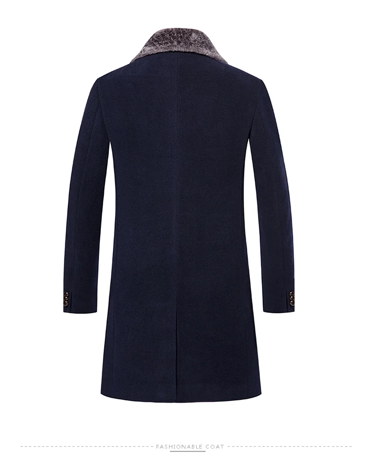 High Quality Male Fleece Overcoat Men's Coat Woolen Coats Jacket with Fur Collar Thick Warm Slim Mid Long Winter Wool_voghion.com