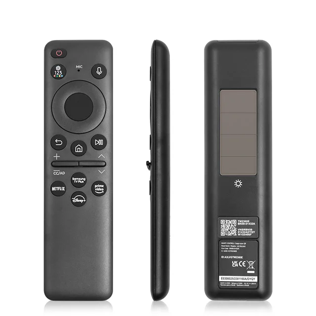 Samsung TV Remote Control with Voice Functionality ABS Plastic Material Solar Charging Compatible with All Samsung Smart TVs