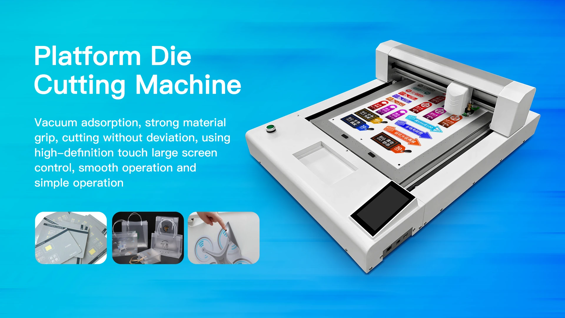 P4030C Automatic Contour Die Cutting A3 Size Digital  Flatbed  Cutting Machine Mini Flatbed Contour Cut Plotter