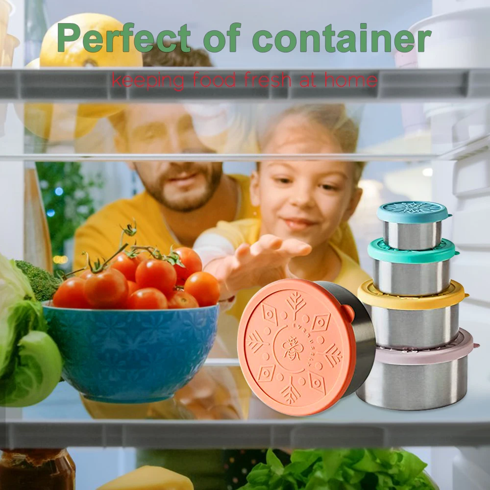 Stainless Steel Sauce Container Cup Box With Lid,Kid Lunch Box Bento