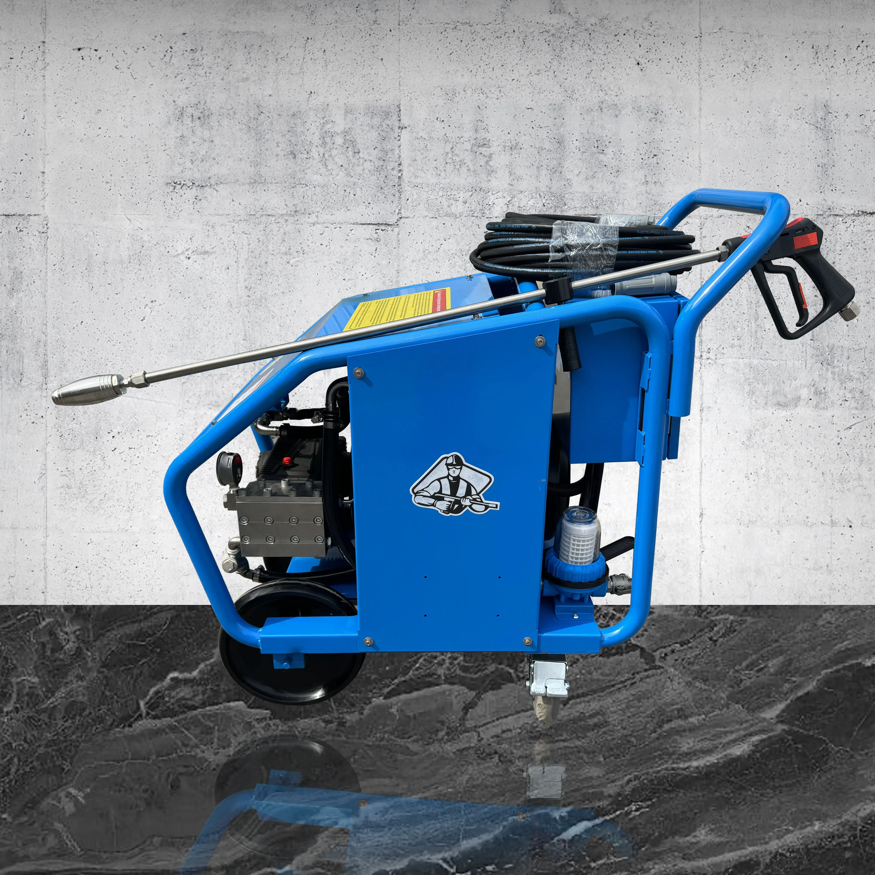 15KW 7250Psi 500Bar 16LPM Commercial Buildings Washing and Cleaning Industrial High Pressure Washer  Remove Rust Deburring