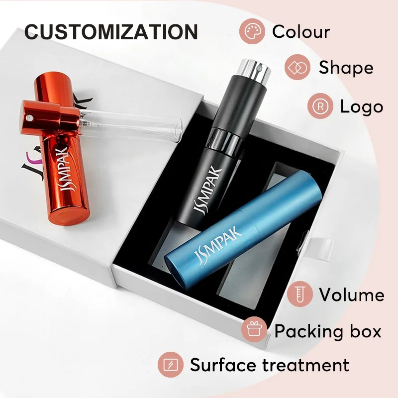 Free Sample 4ML 5ML 8ML 10ML Cosmetics 15ML 20ML 25ML 30ML Mini Aluminum Empty Twist up Refillable Perfume Atomizer