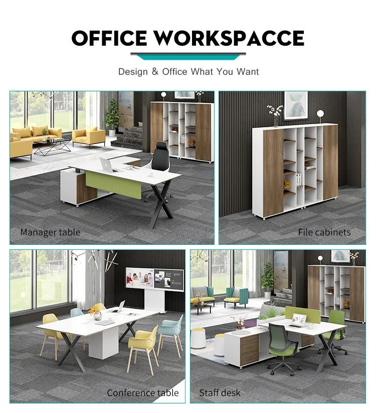 Modern Executive Wooden MDF Office Desk for Manager Workstations ...