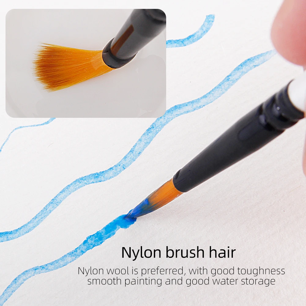 Xin Bowen 4PCS Paintbrushes Kit Mini Round Head Fine Paint Brushes Set Detail Painting Brushes With Nylon Hair Wood Handle