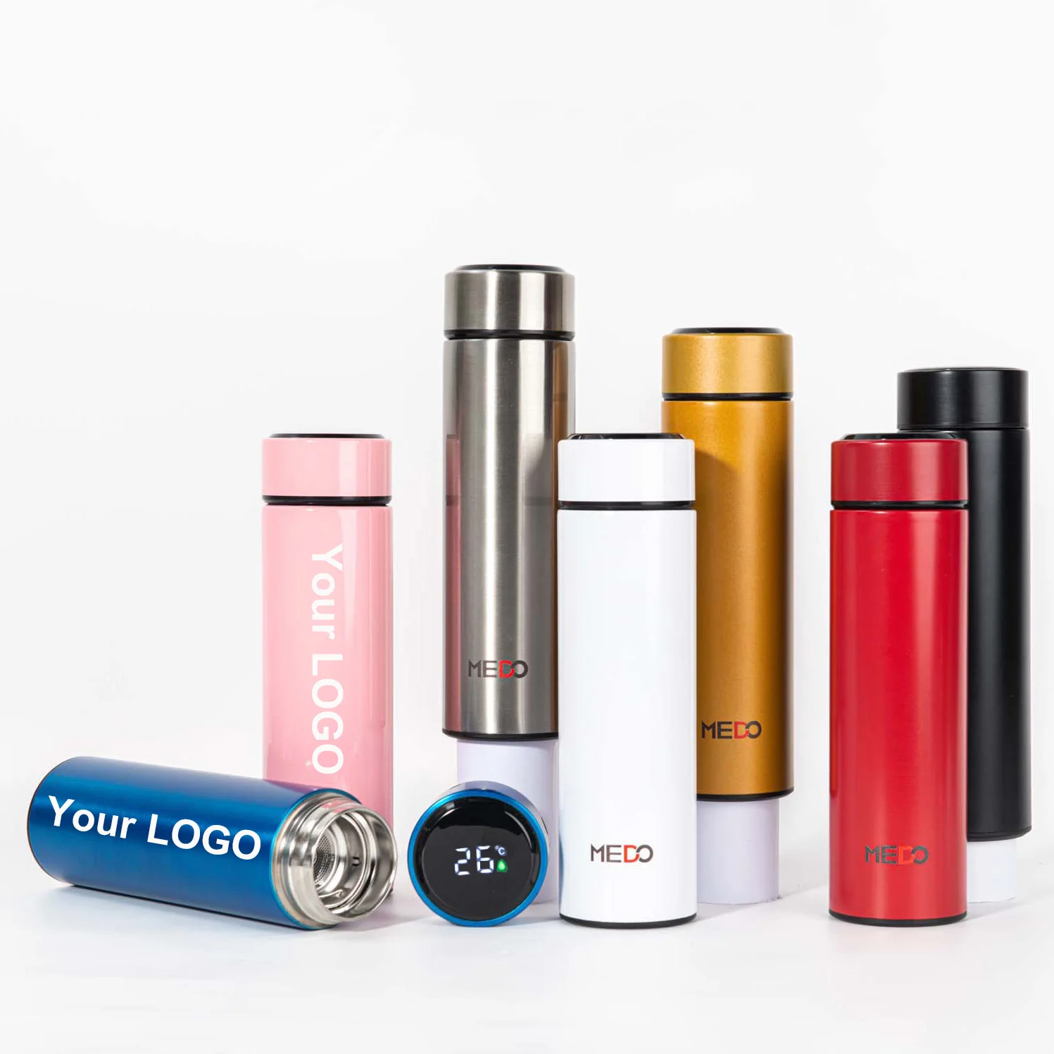 Custom 500ml Smart LED Temperature Display Insulation Stainless Steel Intelligent Vacuum Flask Water Bottle