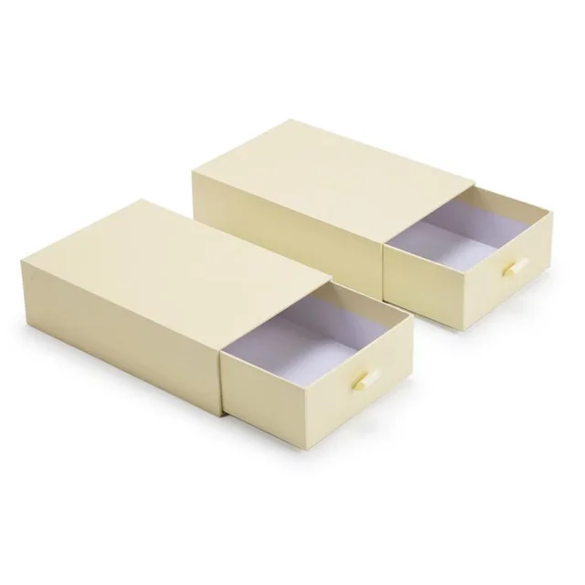Custom Designed 2mm Thick Drawer Sliding Packaging Gift Box Paperboard Embossing Matt Lamination Packaging Box