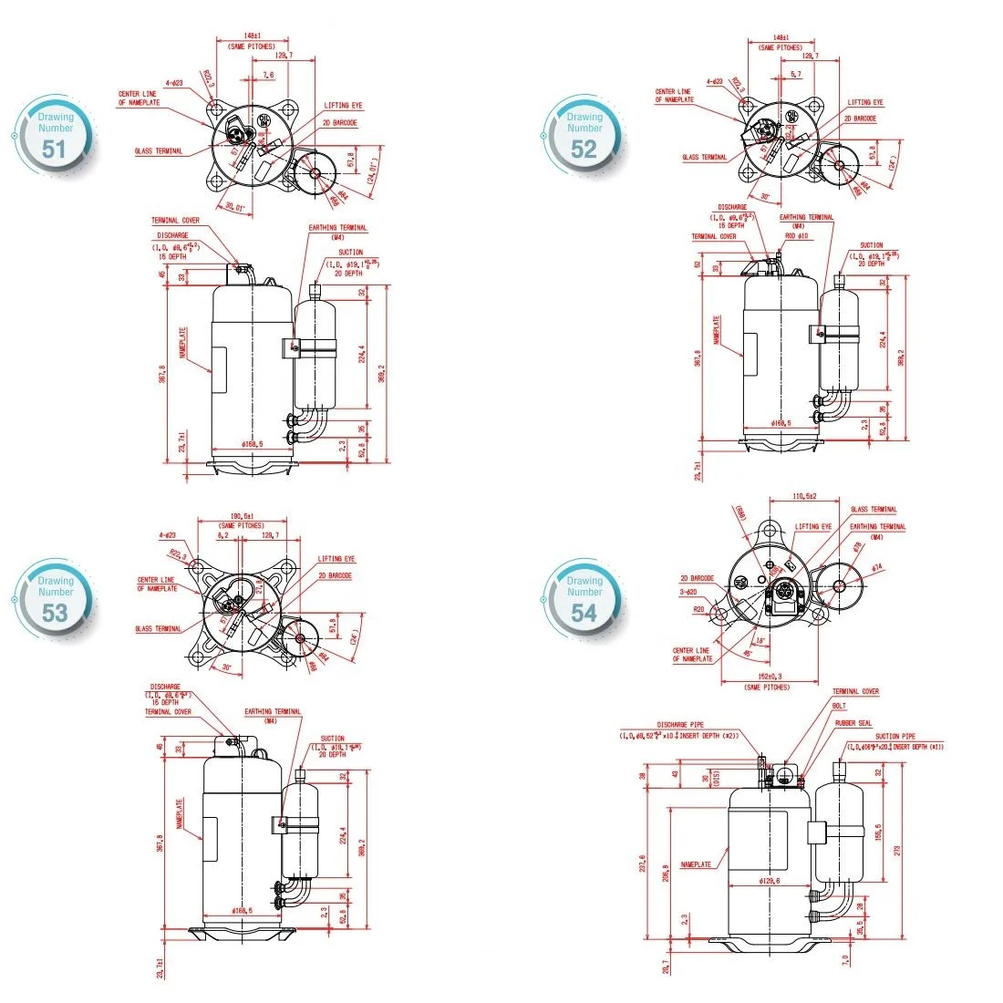 Factory Price for SIAM MITSUBISHI RE189NRAMT RE207NRAMT RE207 RE189 R407C FIXED SPEED REFRIGERATION ROTARY COMPRESSOR
