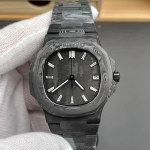 New High-quality Business Style Men's Mechanical Watch Carbon Fiber Dial Trendy Sporty Classic Waterproof Automatic Luxury Watch