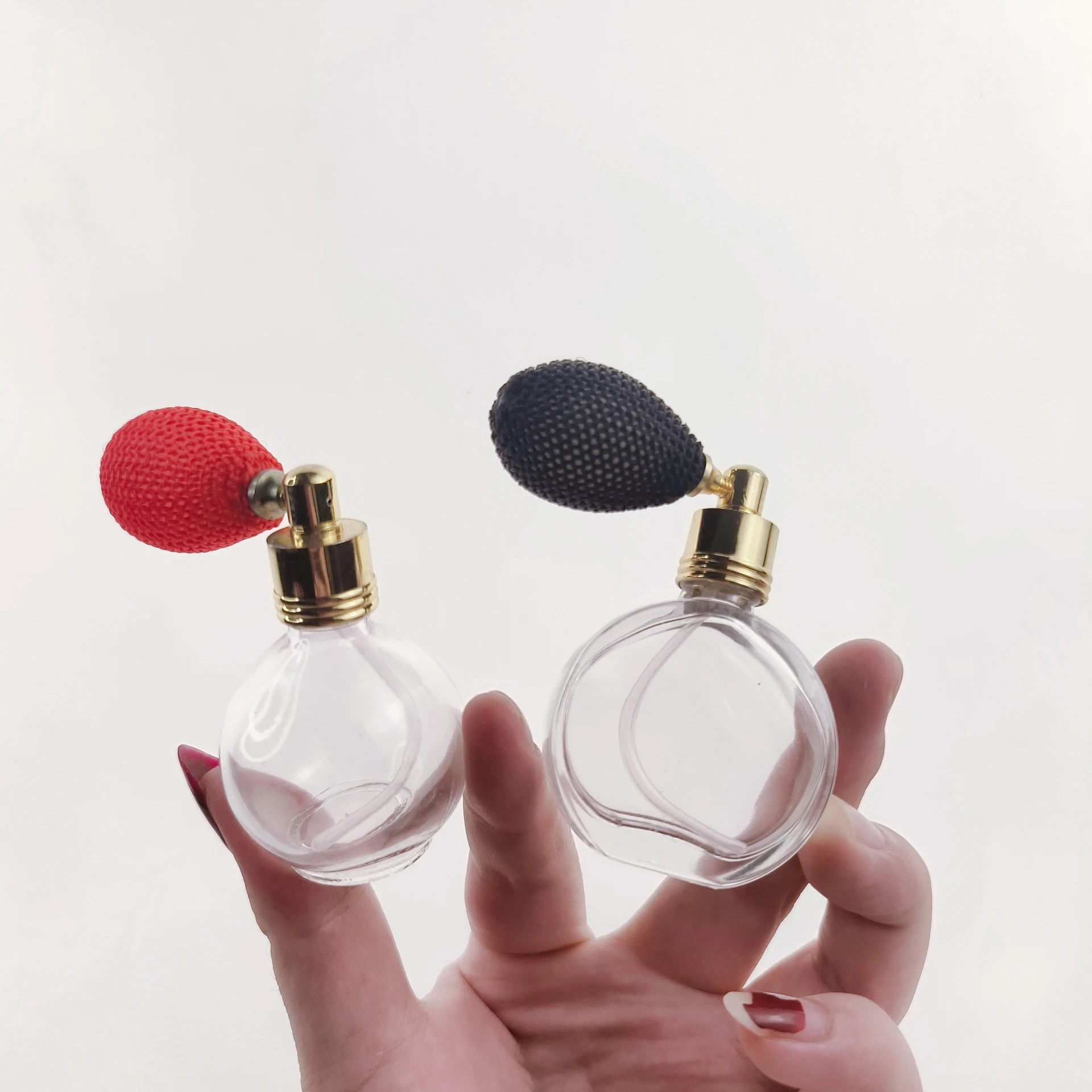Wholesale New Empty Perfume Atomizer 15ml Clear square Glass Perfume Bottle with Spray
