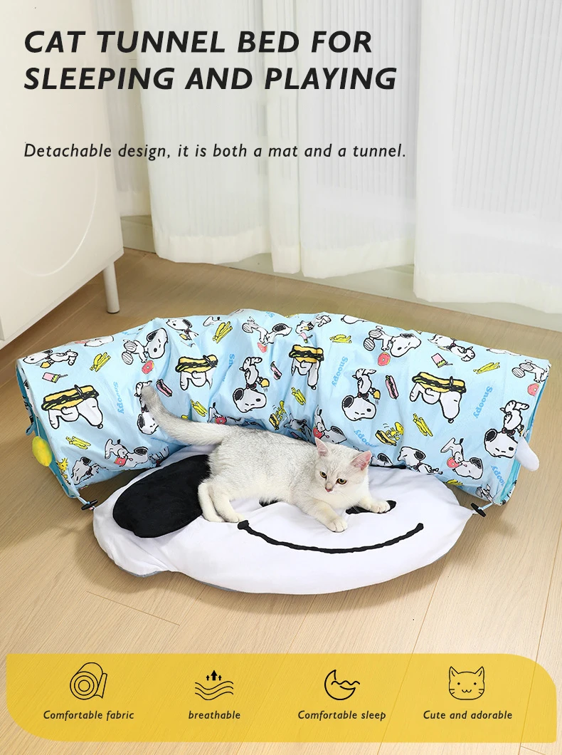 New snoopy Joint cat Toy cat Tunnel Four Seasons General Boredom Artifact Tunnel Drill Hole Can Unpick and Wash Can Sleeping manufacture