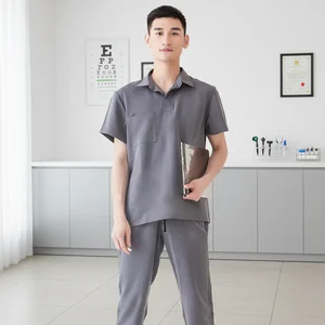 Hospital Uniforms Medical Scrubs Suit for Doctors and Nurses Stretch Slim Fit Woven Fabric Polyester/Rayon/Spandex Working Wear
