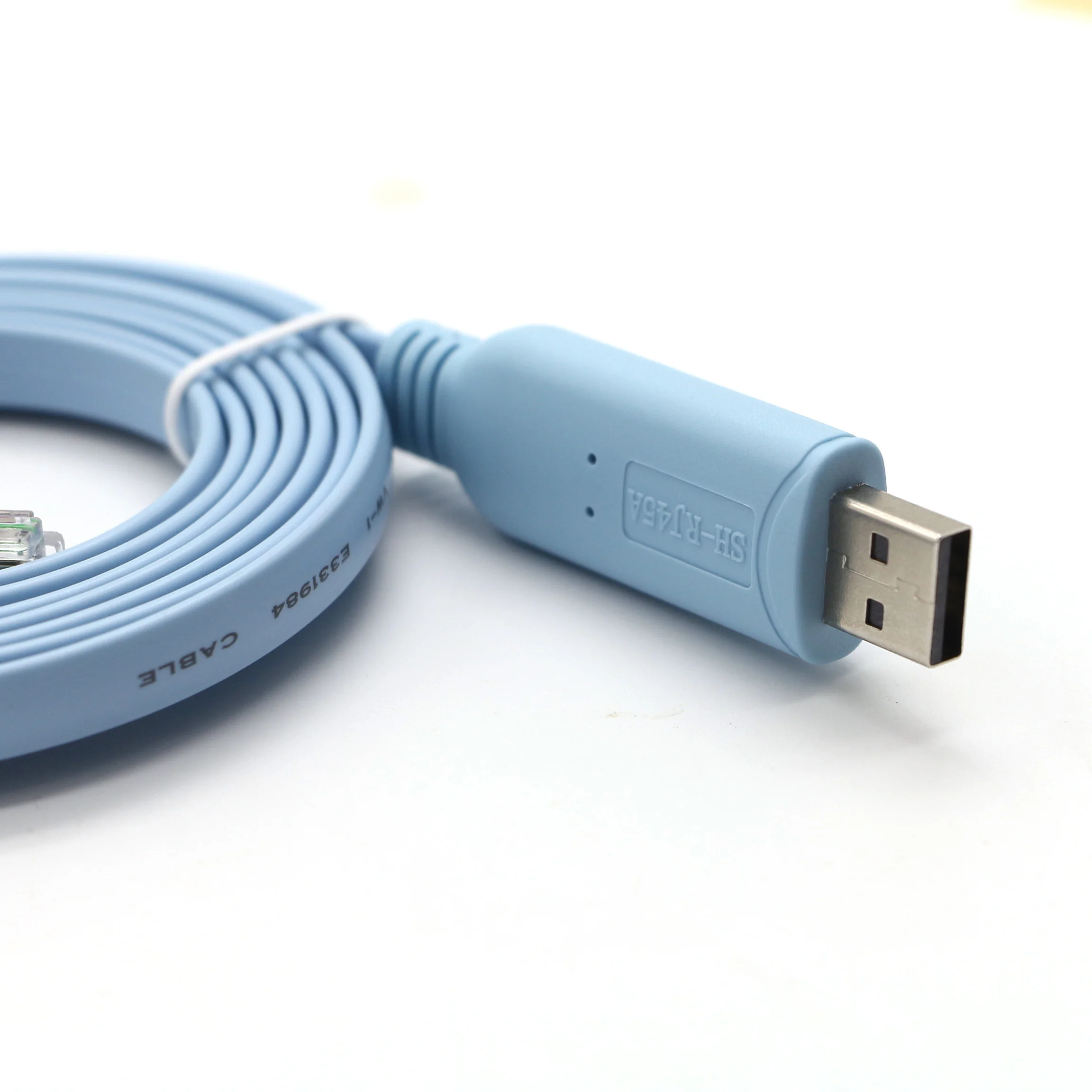 USB to RJ45 Male RS232 Cable 3A Fast Charging Computer Console Cable Pure Copper Material with Braid Shielding