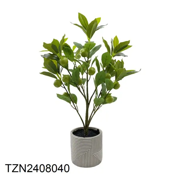 Tizen Nearly Natural Apple Tree Factory WholesaleArtificial Lemon Tree Green Potted Plants with Pots