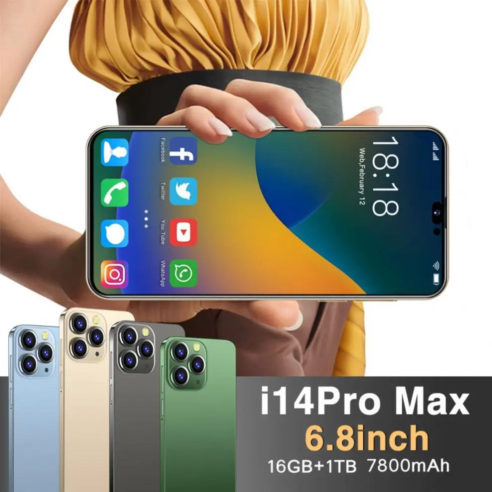 New I14 PRO Max 6.8 Inch 16GB+1tb Android Smart Phone 10 Core 5g Let Phone  Global Edition - China Mobile Phones and Smart Phone price