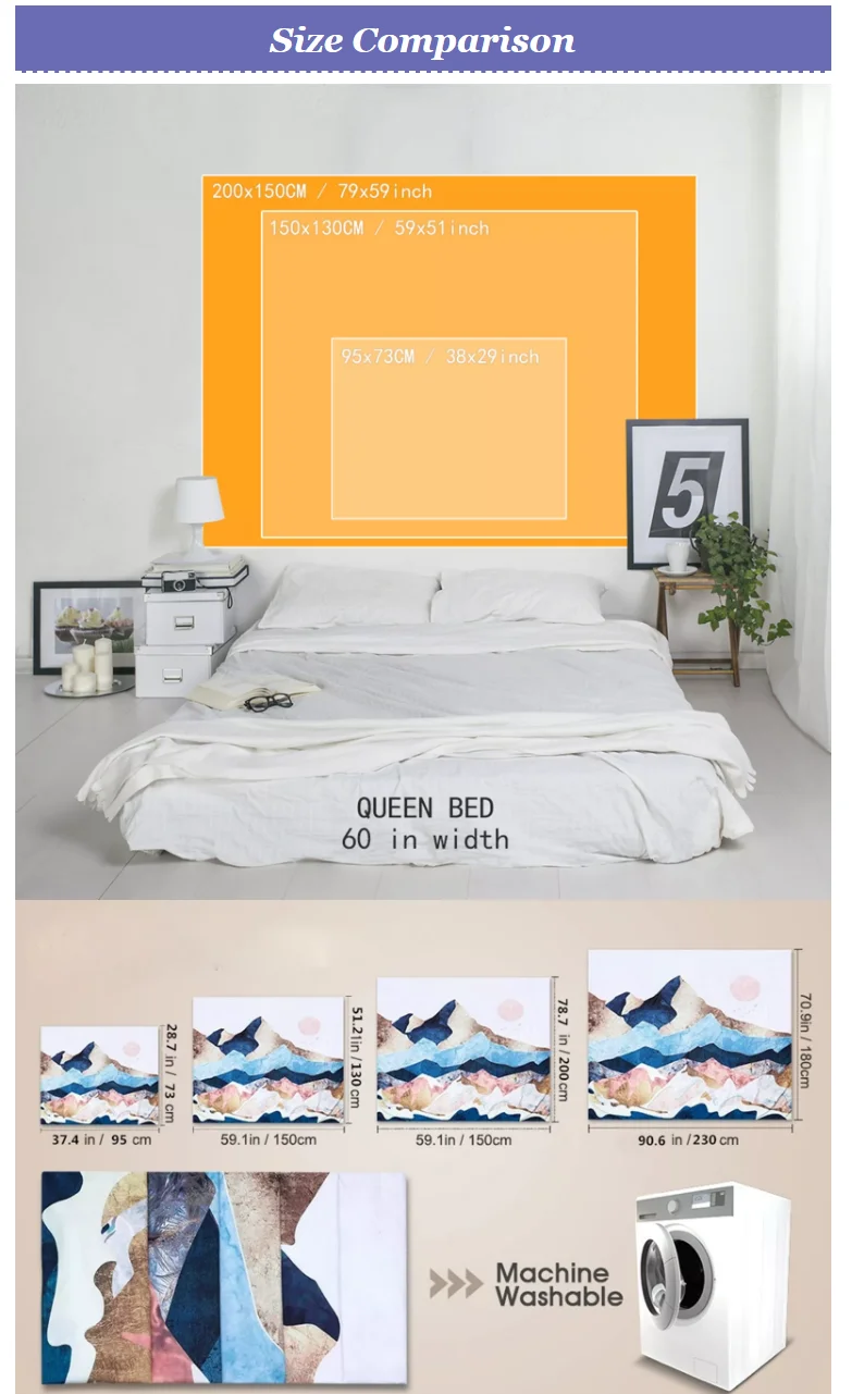 Factory Wholesale Personalized Printing Tapestries Custom Pattern