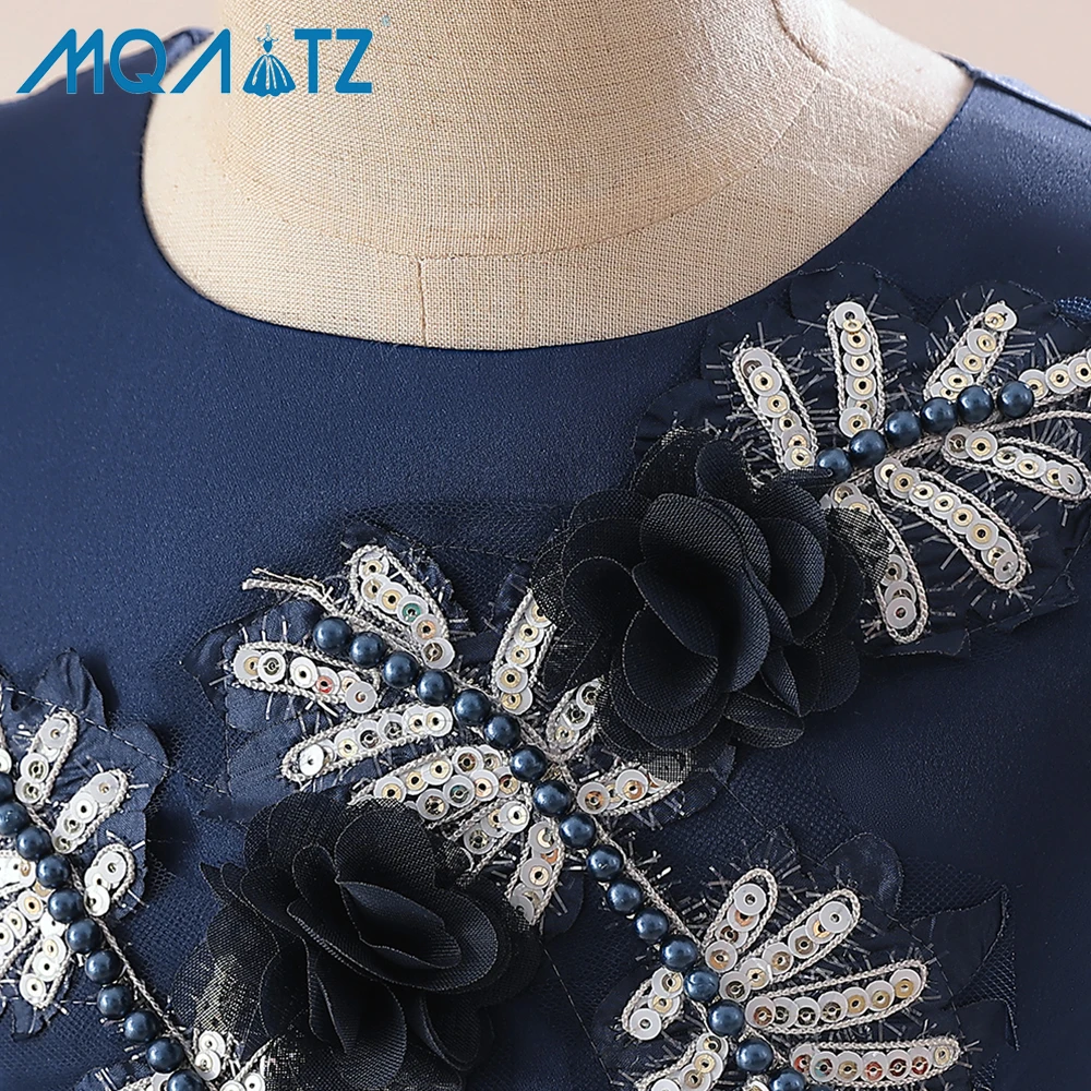 Royal Blue Long Girl Wedding Dress Party Princess Dresses Kids Flower  Dresses for Girls