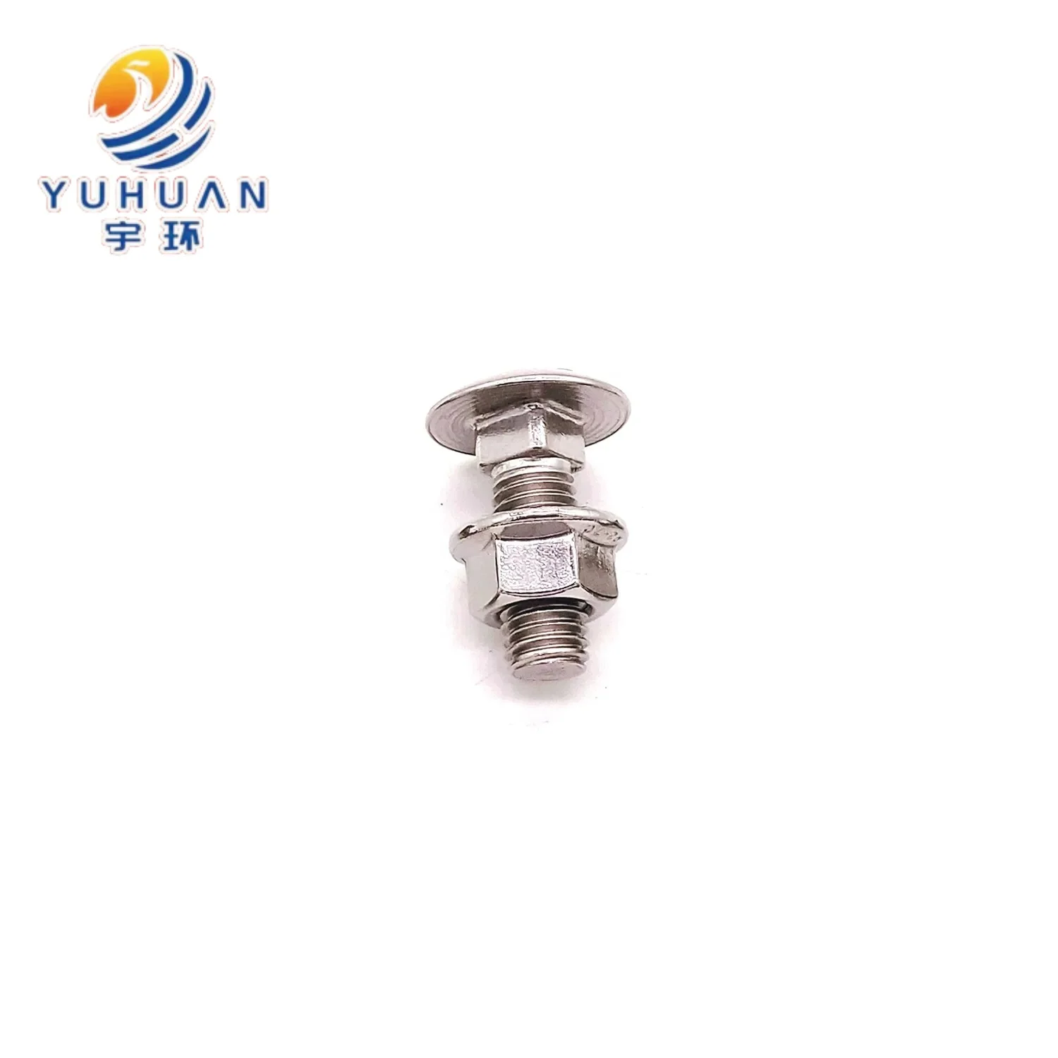 ကာဗွန်သံမဏိ စတိန်းလက်သံမဏိ 304 316 DIN603 Carriage Bolts ဝိုင်းခေါင်းပိုင်း စတုရန်းလက်တံပါသော ဘိုလ်တ်
