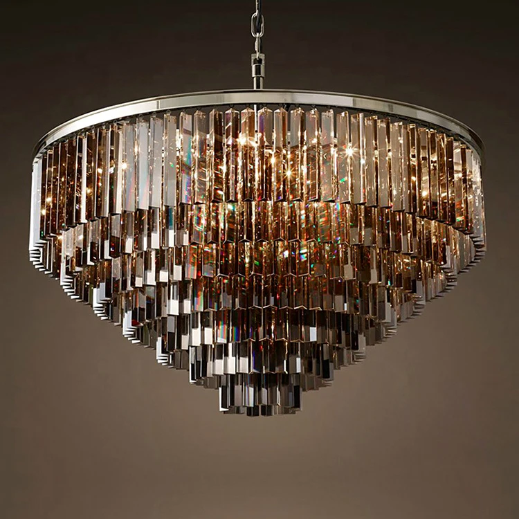 Crystal Chandelier Ceiling Light Modern Round Chandeliers Led Dining Luster Pendant Lamp Luxury Crystal Light
