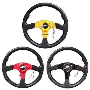 Universal 350mm 14inch Car Steering Wheel Modified Steering Wheel Gaming Racing Car Steering Wheel PU