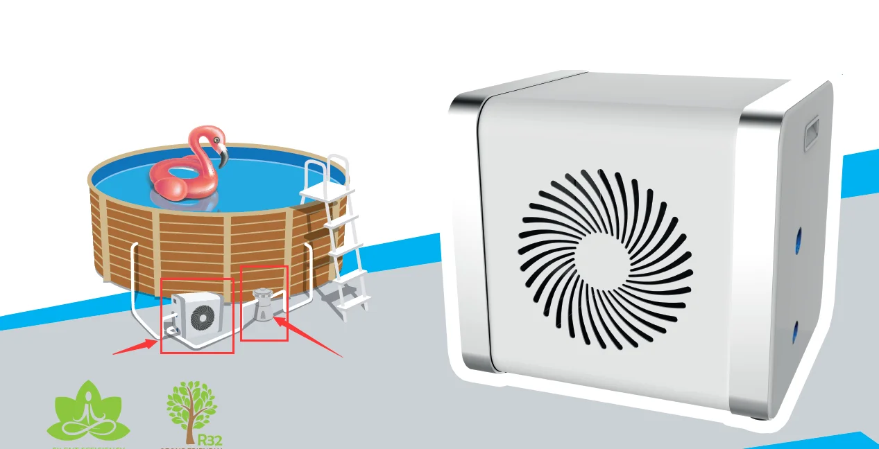 Factory Direct Popular WIFI R32 Mini Swimming Pool Heat Pump Heater and Cooler