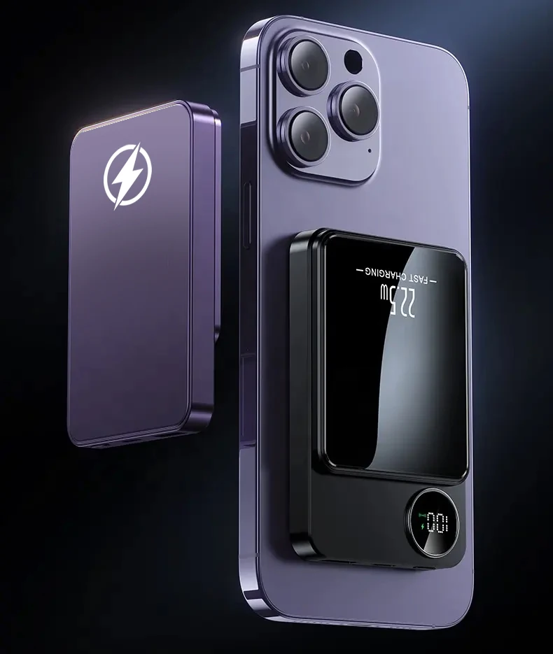 Mini Magnetic Power Bank 5000mAh Wireless
