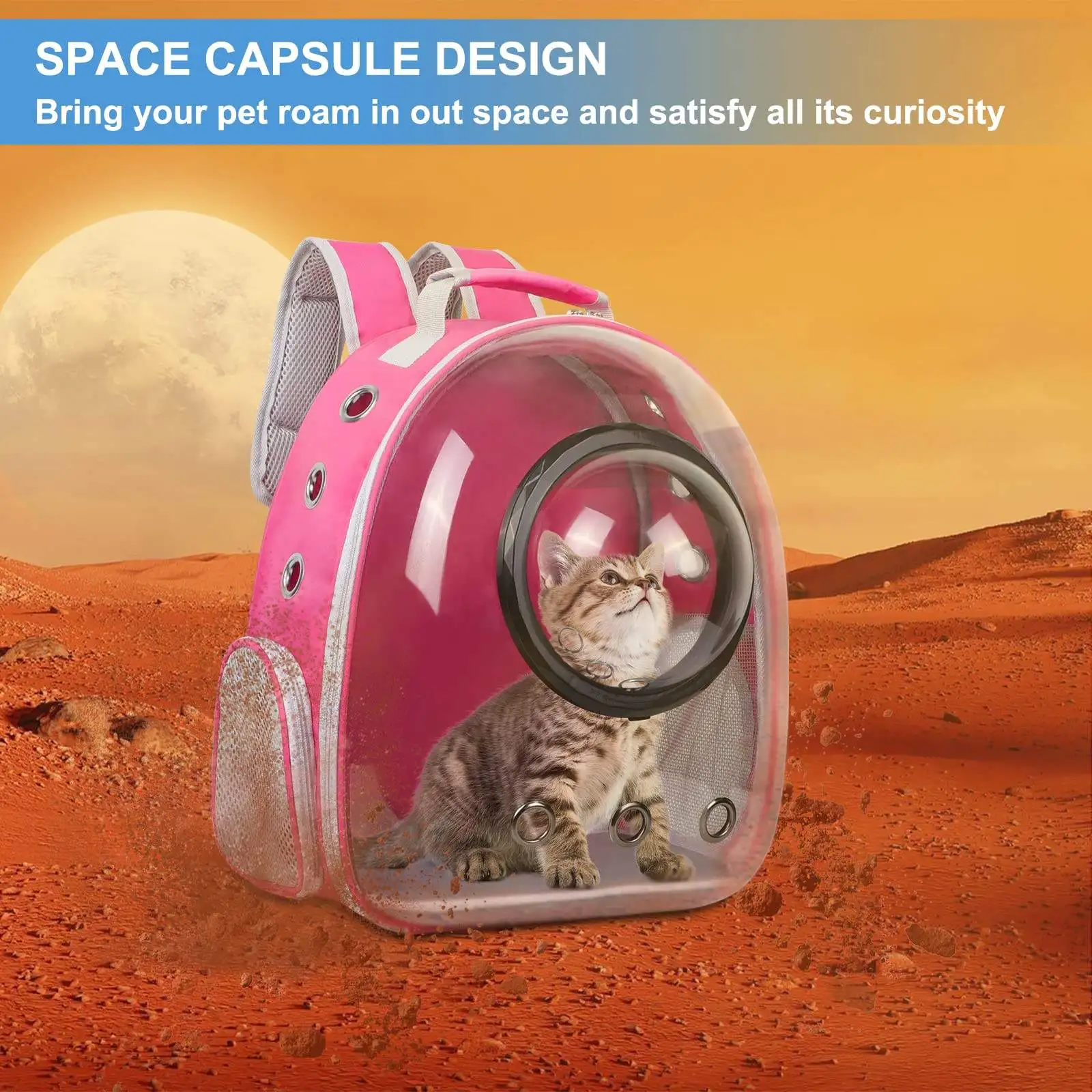 Wholesale Space Capsule Bubble Breathable Travel Transparent Pet Cat