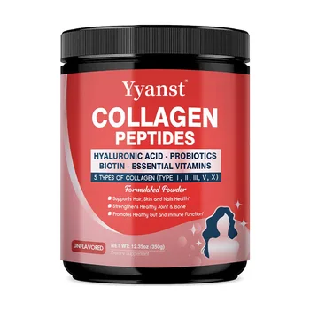 Private Label 9550 Mg Hydrolyzed Collagen Peptides Powder Support Hair Skin & Nails Health Promotes Gut Health Boost Immunity