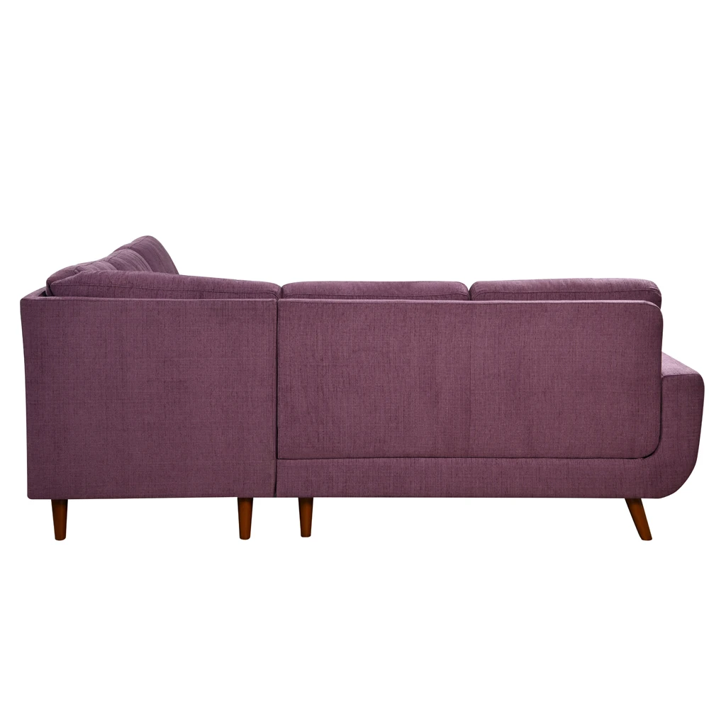 Dongguan Tianhang Furniture Factory Direct Supply Corner Sofa Cheap Price Linen Fabric Solid Wood Frame Corner Sofa