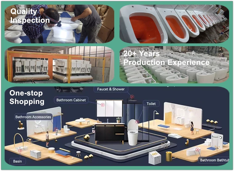 Luxury Design Glossy Glaze Toilet Ceramic Black and Gold Wc One Pc Toilet