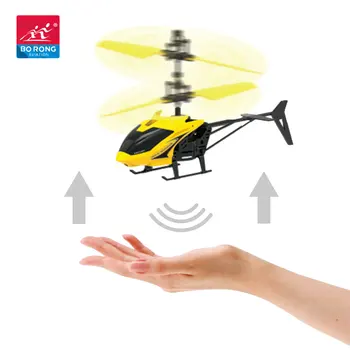 Manual Hand Induction Fly Toys Hand Remote Control Battery infrared Plane Radio Aircraft Light Up Sensor MIni Helicopter Toy
