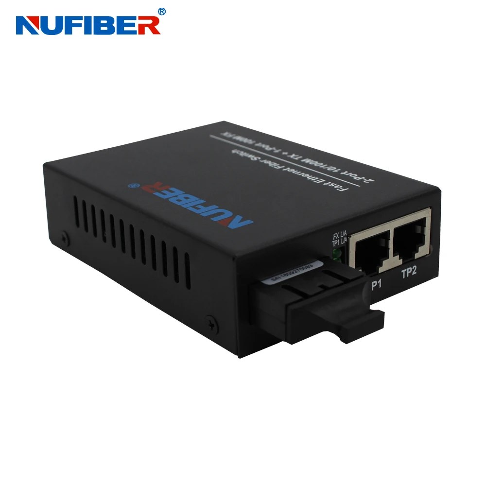 
China Ethernet Switch 2*10/100Base-Tx to 1*100Base-Fx dual fiber SM 1310nm 20km SC external power supply 