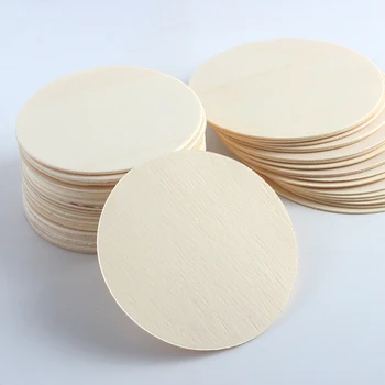 Wood Discs Baby Monthly Milestone Cards Natural Round Blank Christmas Wooden Pieces Cutout Circle for DIY Crafts