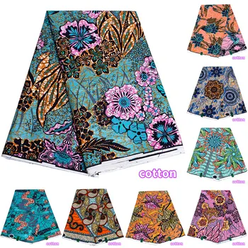 Stock Supply Of African Batik Cloth Full Simulation Wax Printed Cloth African Dress Suit Fabric African Wax Fabric