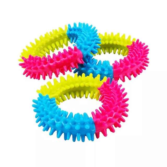 High Quality Teeth Cleaning Chew Bite Resistant Ring Natural Rubber Dog Pet Toy