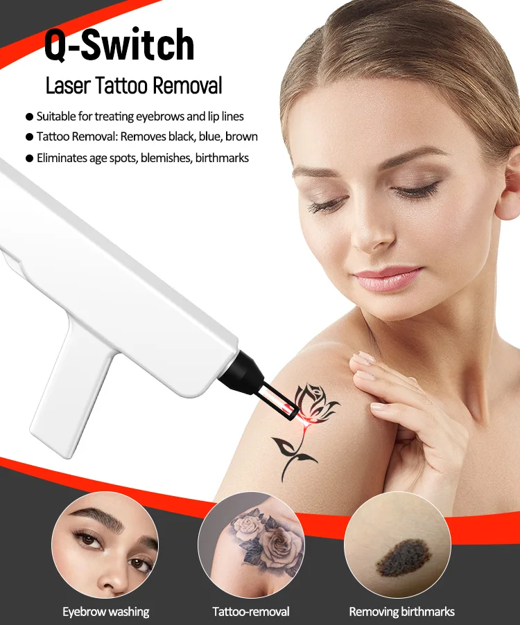 2 in 1 CO2 Fractional Laser+ Q Switch Skin Care Machine for Skin Carbon Peel Professional Fractional Skin Firm