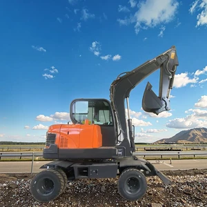 EPA and EuroV Engine Digger Excavator 6 Ton 15 Ton Wheel Excavator with Hydraulic Joystick for Sale