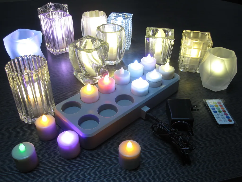 Wireless Rechargeable Remote Control Led Tea Light Candles With 12