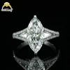 IGI GIA Certificate Marquise Cut Lab Diamond Ring