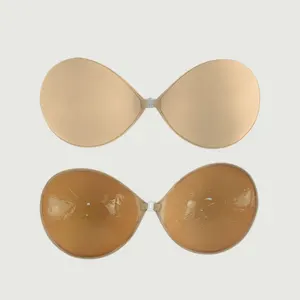 Adhesive Invisible Sticky Strapless Push up Backless Reusable Sponge Bra for Women