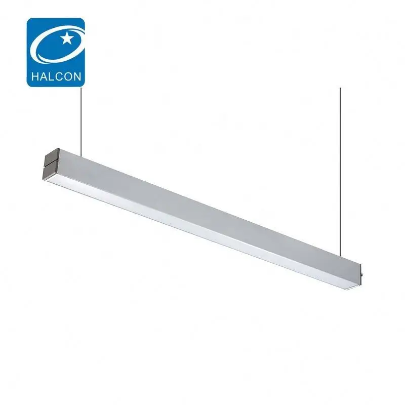 Halcon Cheap Sale Modern Simple Linear Design Office Dimming 30w 40w 4ft Led Ceiling Pendant Light