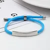 Bracelet corde bleu clair-acier