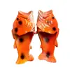 Pantoufles poisson - orange rouge - taille adulte 46/47