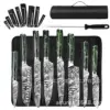 Set of 11 pieces of old green resin