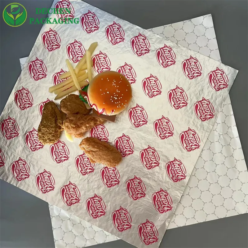 Burger Foil Paper Hamburger Wrap Aluminum Foil America