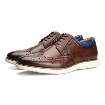 with Leather in Classic Elastic Band Oxford Formal quality fashion male casual shoes Produced mens dress shoes oxford