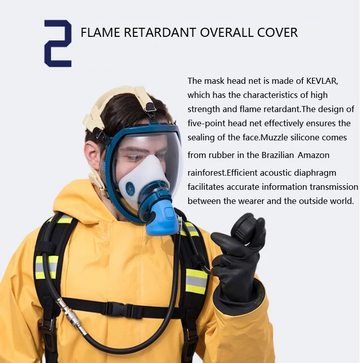 High Quality Carbon Fiber SCBA CE Certification Fire Fighting Air Supply Breathing Apparatus 6.8L SCBA for Sale